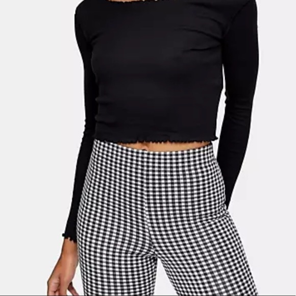 Crop Top by Topshop with Lettuce Hem - Picture 1 of 10